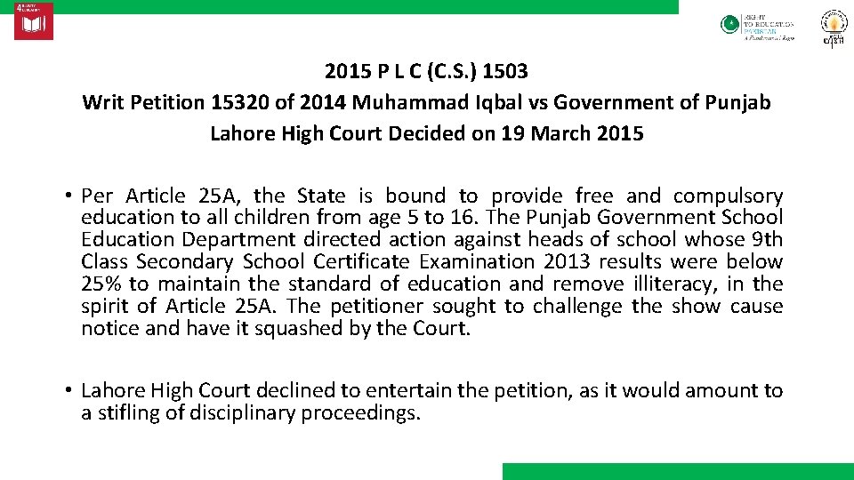 2015 P L C (C. S. ) 1503 Writ Petition 15320 of 2014 Muhammad