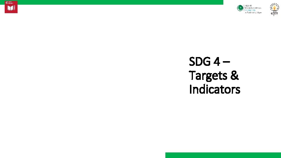 SDG 4 – Targets & Indicators 