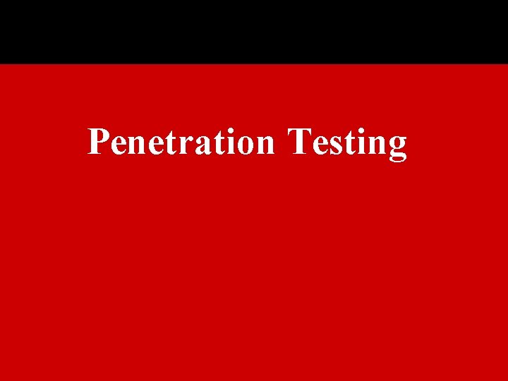 Penetration Testing 