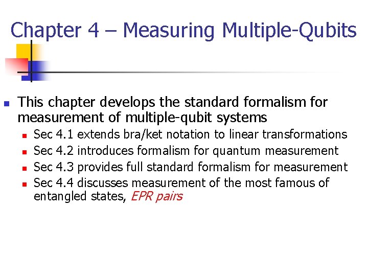 Quantum Computing Rieffel Polak Chapter 4 Drs Charles