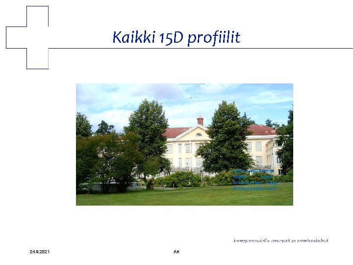 Kaikki 15 D profiilit Keskim. 15 D-lukema Väestö 0. 901 Potilaat preop 0. 839