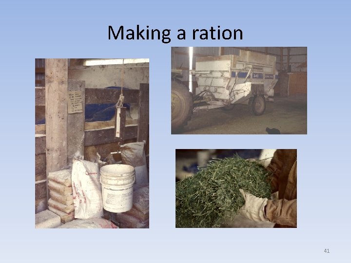 Making a ration 41 