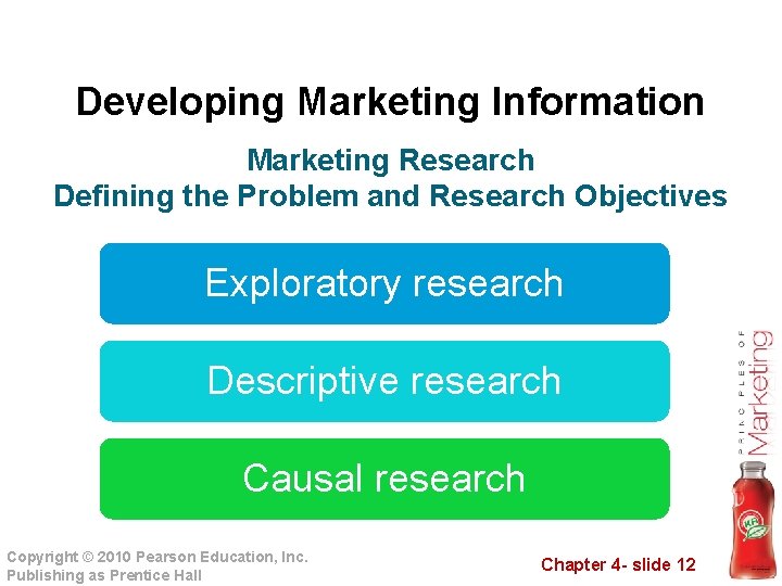 Developing Marketing Information Marketing Research Defining the Problem and Research Objectives Exploratory research Descriptive