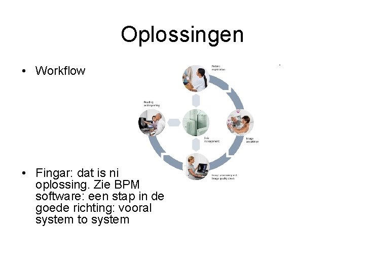 Oplossingen • Workflow • Fingar: dat is niet de oplossing. Zie BPM software: een