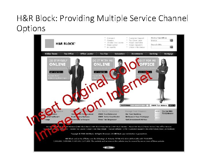 H&R Block: Providing Multiple Service Channel Options r o l o t C e
