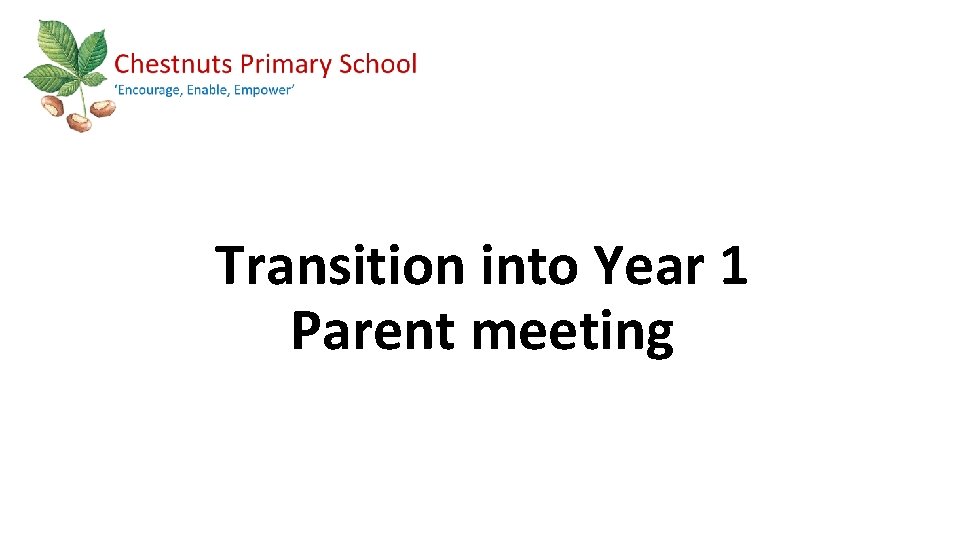 Transition into Year 1 Parent meeting 