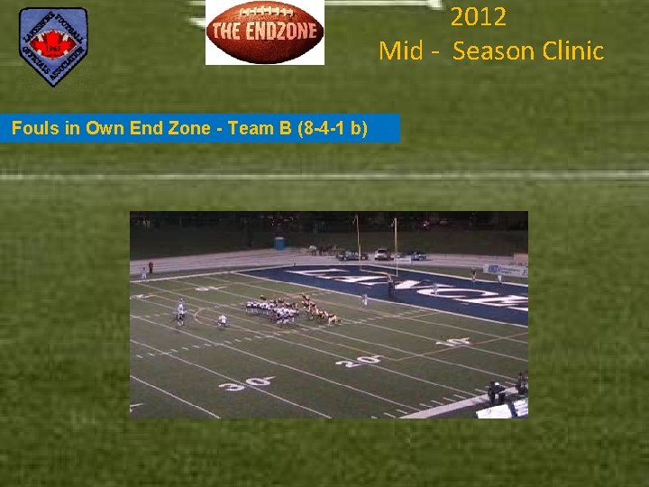2012 Mid - Season Clinic Fouls in Own End Zone - Team B (8