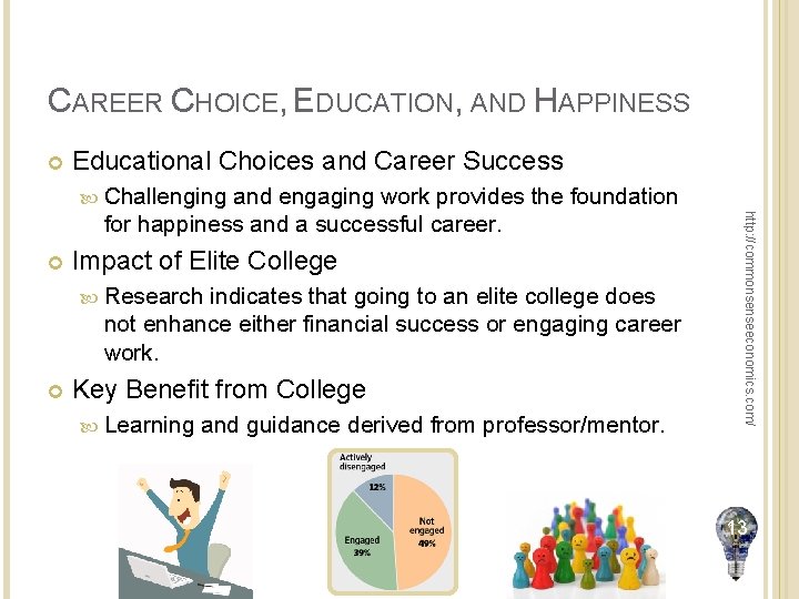 CAREER CHOICE, EDUCATION, AND HAPPINESS Educational Choices and Career Success Challenging Impact of Elite