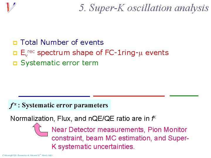 5. Super-K oscillation analysis p p p Total Number of events Enrec spectrum shape