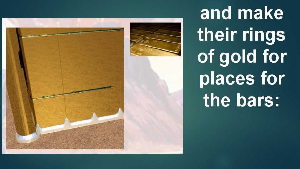 and make their rings of gold for places for the bars: 