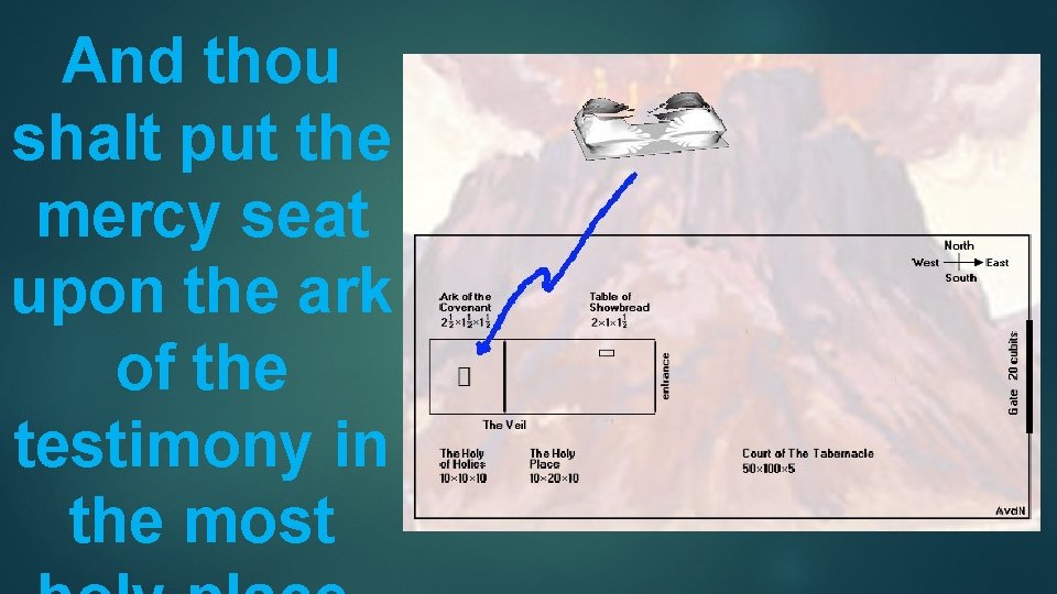 And thou shalt put the mercy seat upon the ark of the testimony in