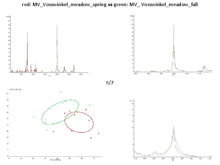 red: MV_Vosswinkel_meadow_spring vs green: MV_ Vosswinkel_meadow_fall 6/7 