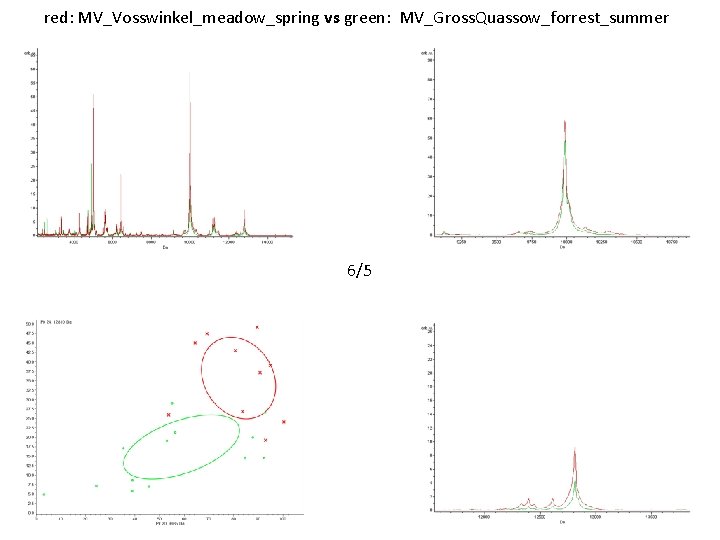 red: MV_Vosswinkel_meadow_spring vs green: MV_Gross. Quassow_forrest_summer 6/5 
