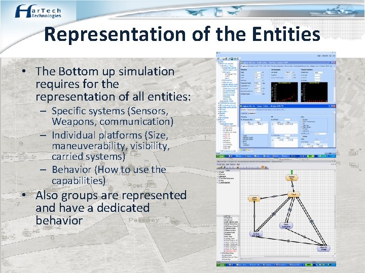 Representation of the Entities • The Bottom up simulation requires for the representation of