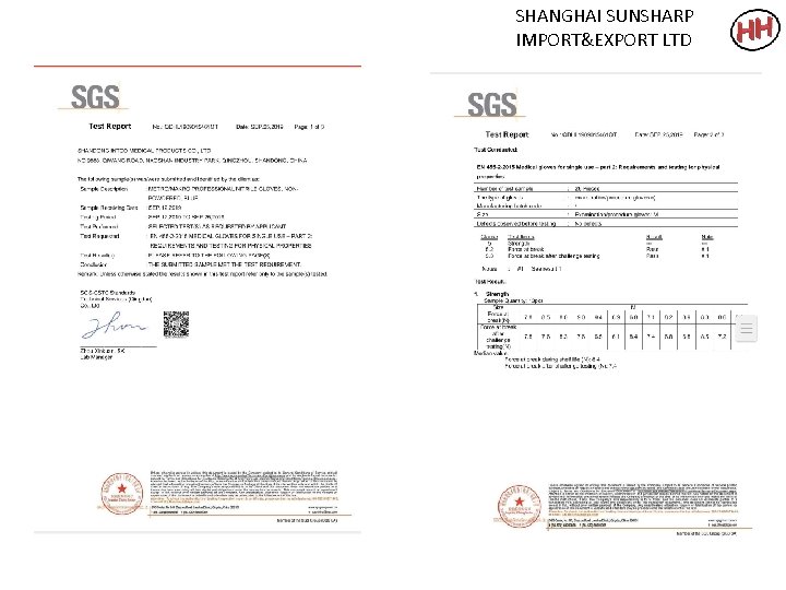 SHANGHAI SUNSHARP IMPORT&EXPORT LTD 