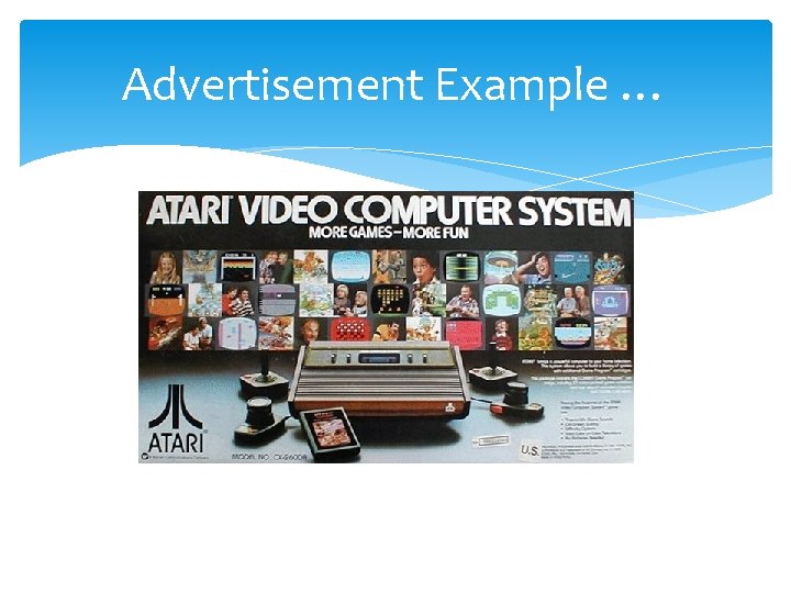 Advertisement Example … 