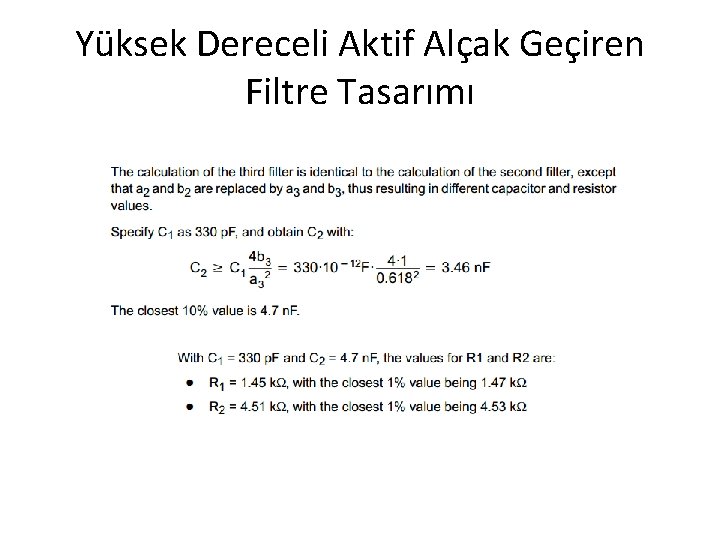 Yüksek Dereceli Aktif Alçak Geçiren Filtre Tasarımı 