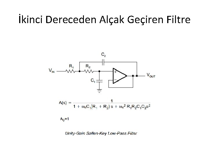 İkinci Dereceden Alçak Geçiren Filtre 