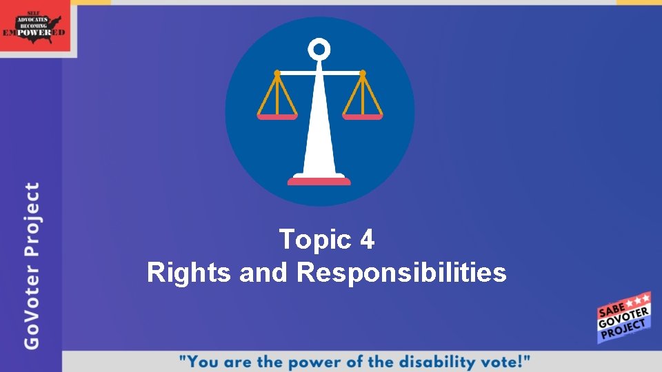 Topic 4 Rights and Responsibilities 