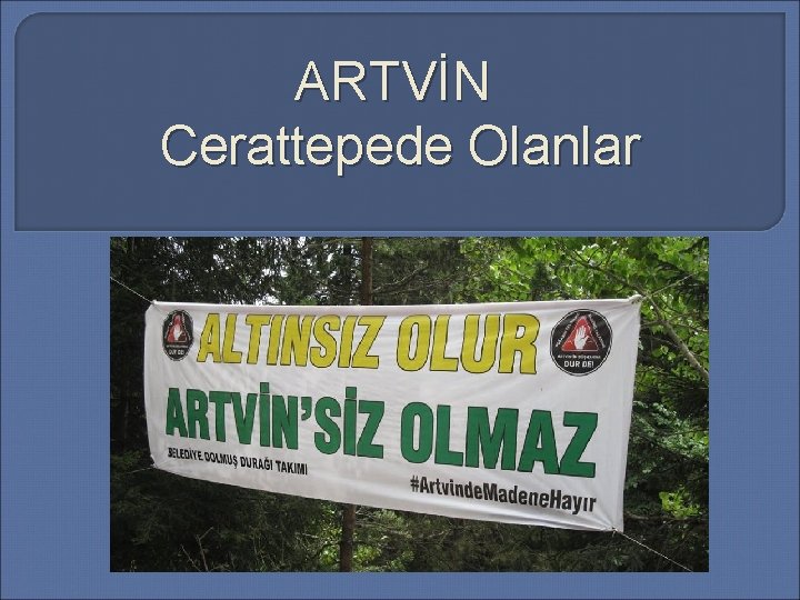 ARTVİN Cerattepede Olanlar 