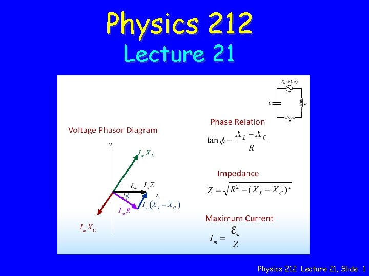 Physics 212 Lecture 21, Slide 1 