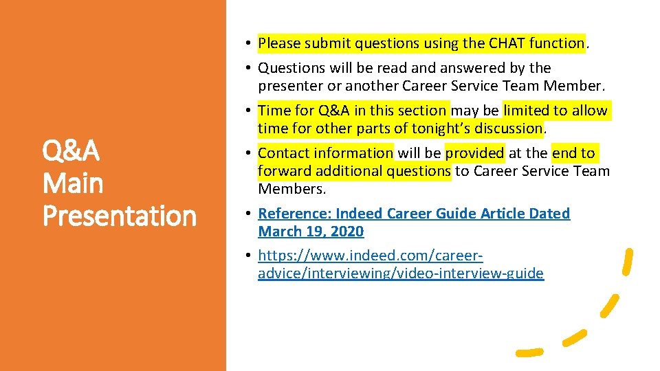 Q&A Main Presentation • Please submit questions using the CHAT function. • Questions will Q&A Main Presentation • Please submit questions using the CHAT function. • Questions will