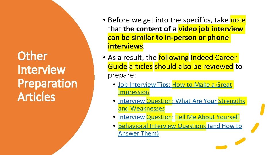 Other Interview Preparation Articles • Before we get into the specifics, take note that Other Interview Preparation Articles • Before we get into the specifics, take note that