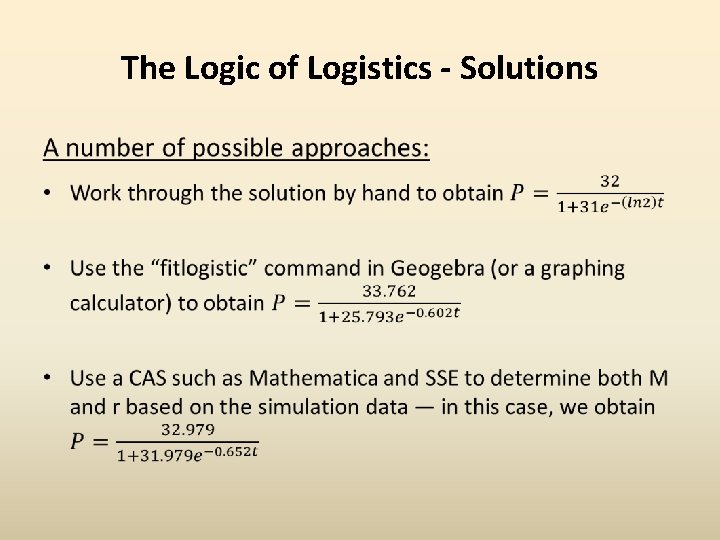 The Logic of Logistics - Solutions • 