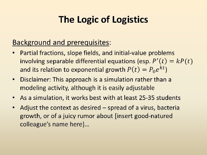 The Logic of Logistics • 