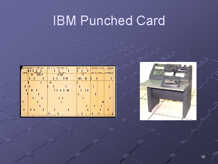 IBM Punched Card 16 
