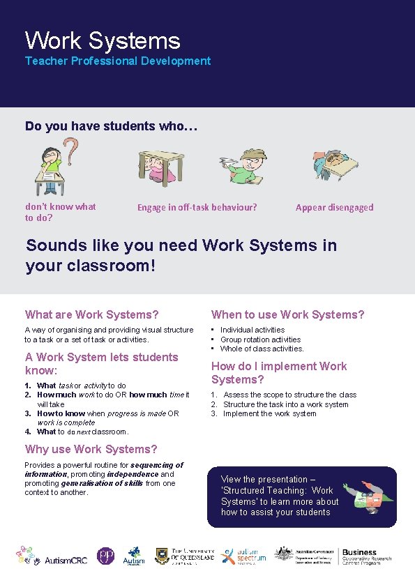 Work Systems Teacher Professional Development Do you have