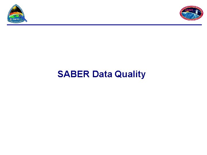 SABER Data Quality 