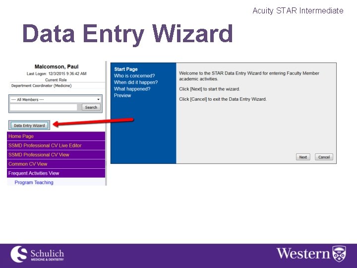 Acuity STAR Intermediate Data Entry Wizard 