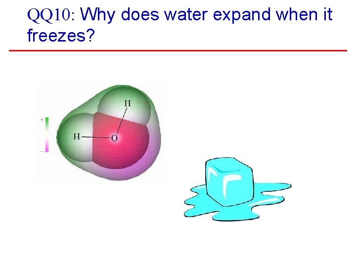 QQ 10: Why does water expand when it freezes? 