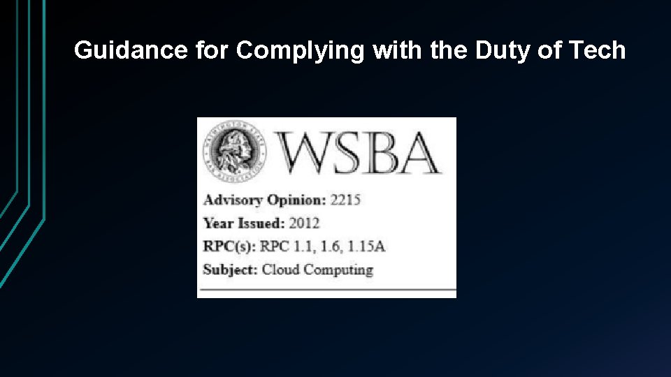 Guidance for Complying with the Duty of Tech 