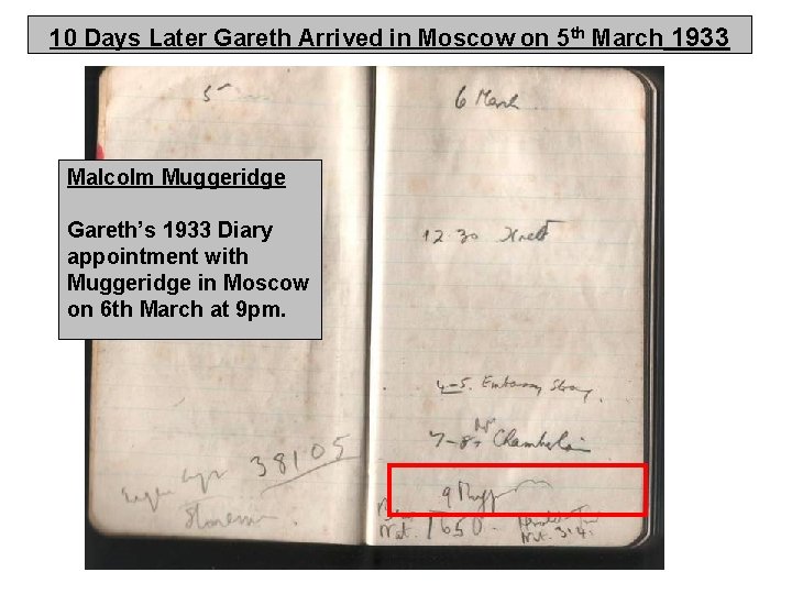 10 Days Later Gareth Arrived in Moscow on 5 th March 1933 Malcolm Muggeridge