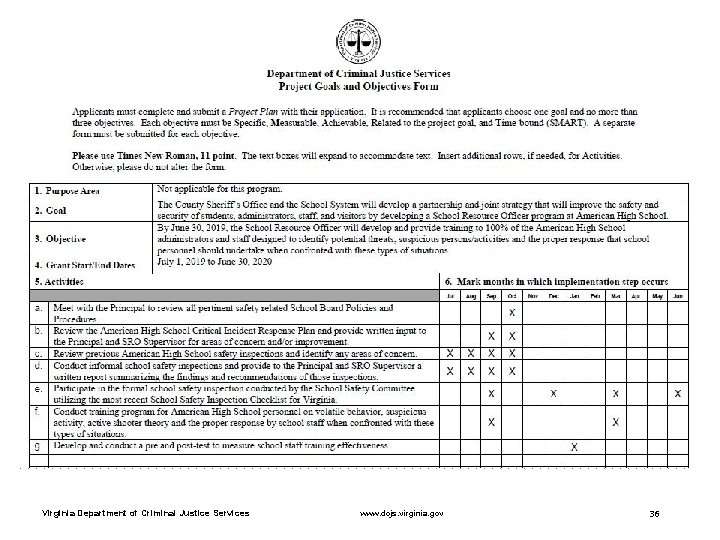 Virginia Department of Criminal Justice Services www. dcjs. virginia. gov 36 