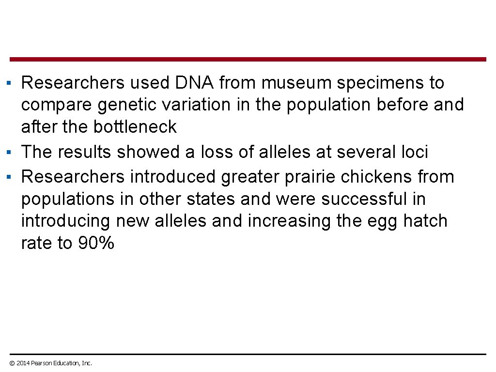 ▪ Researchers used DNA from museum specimens to compare genetic variation in the population