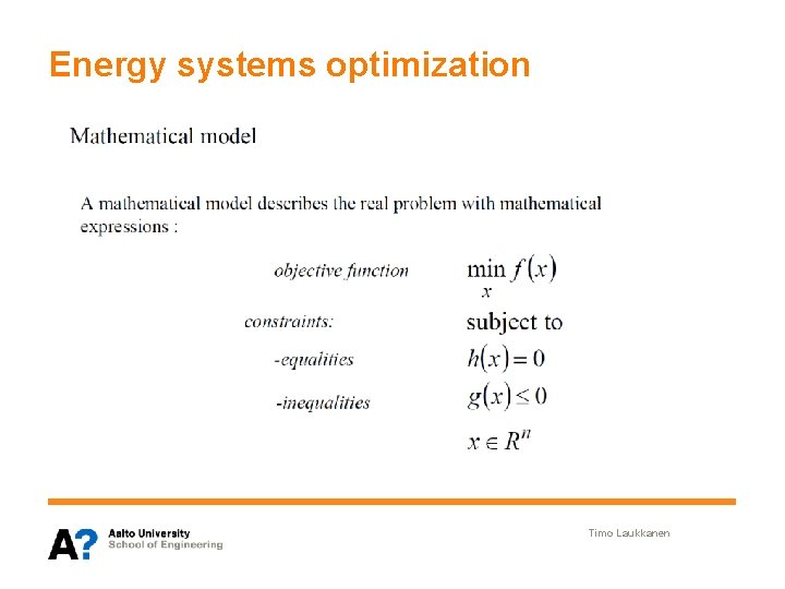 Energy systems optimization Separation System Timo Laukkanen 