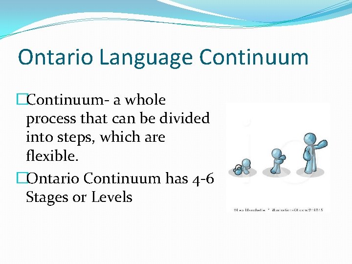 Ontario Language Continuum �Continuum- a whole process that can be divided into steps, which