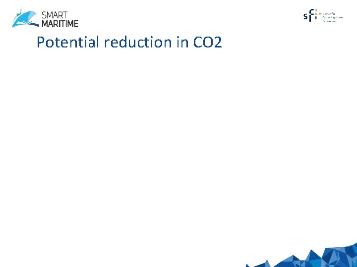 Potential reduction in CO 2 