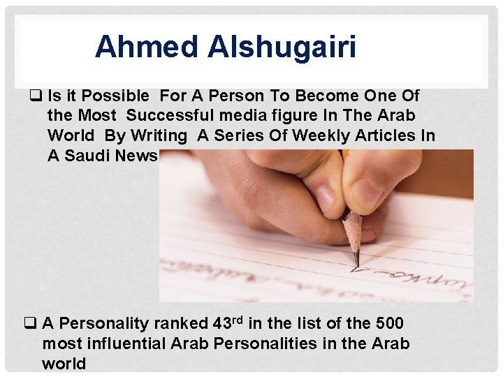 Ahmed Alshugairi q Is it Possible For A Person To Become One Of the