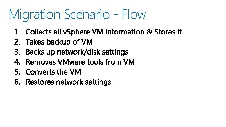 Migration Scenario - Flow 