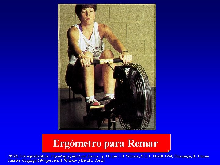 Ergómetro para Remar NOTA. Foto reproducida de: Physiology of Sport and Exercse. (p. 14),