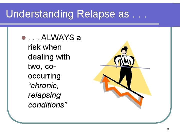 Understanding Relapse as. . . l. . . ALWAYS a risk when dealing with