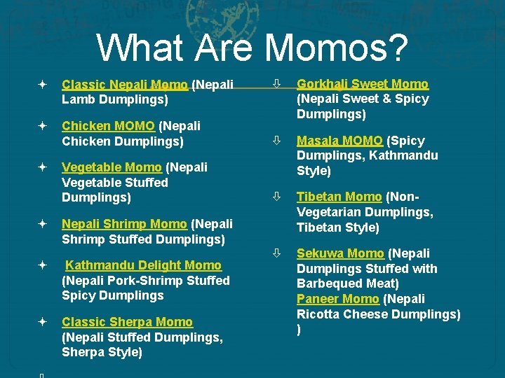 What Are Momos? Chicken MOMO (Nepali Chicken Dumplings) Gorkhali Sweet Momo (Nepali Sweet &