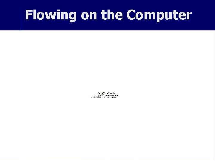 Flowing on the Computer 