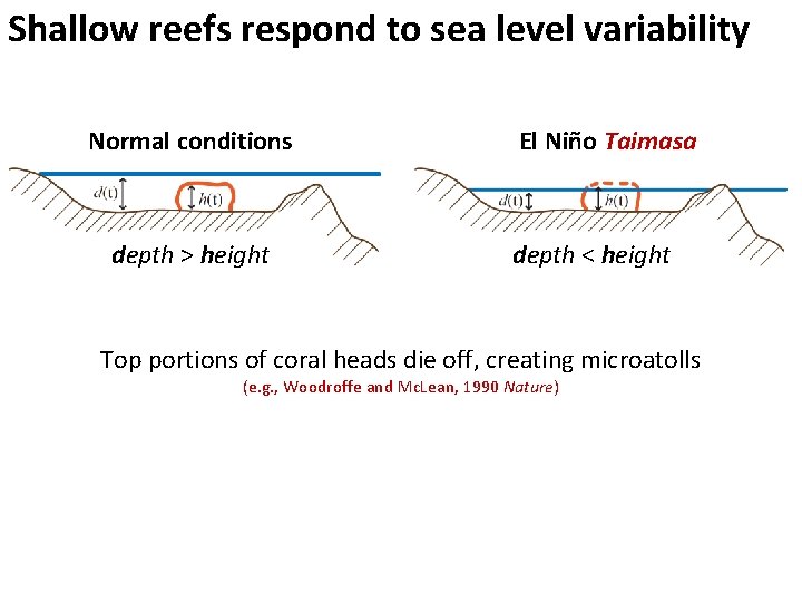 Sea Level Depth Extreme sea level variability due to El Nio