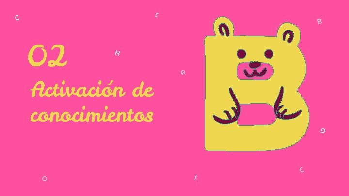 E C 02 H Activación de conocimientos O B R D I C 