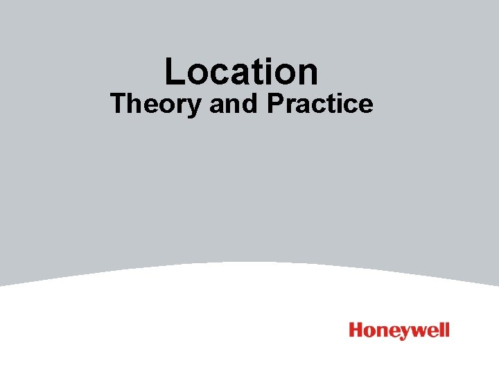 Location Theory and Practice 